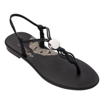 Ipanema Sandals Women Macrame Black 349865CKV Ireland